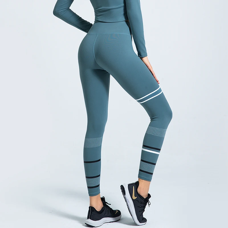 Для женщин Лидер продаж Йога спортивные брюки для фитнеса с высокой талией