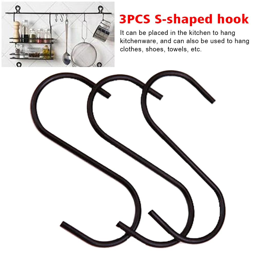 3 шт. держатель для хранения висячий крючок устойчивая s-образная одежда шляпа из