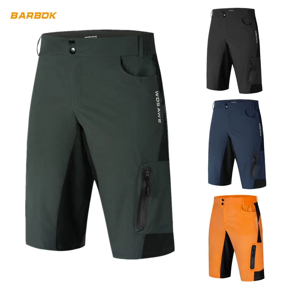 Мужские мотоциклетные шорты с карманами WOSAWE Светоотражающие Водонепроницаемые