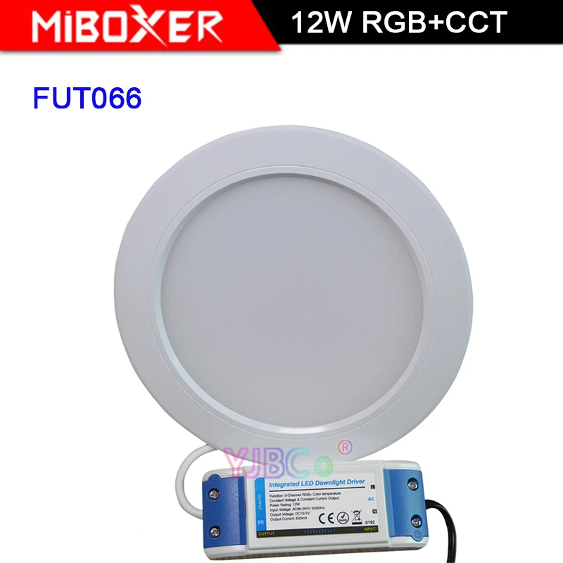 

Светодиодный потолочный светильник Miboxer, 12 Вт, RGB + CCT, FUT066, Круглый, 100-240 В переменного тока, регулируемая яркость, умный светодиодный потолочн...