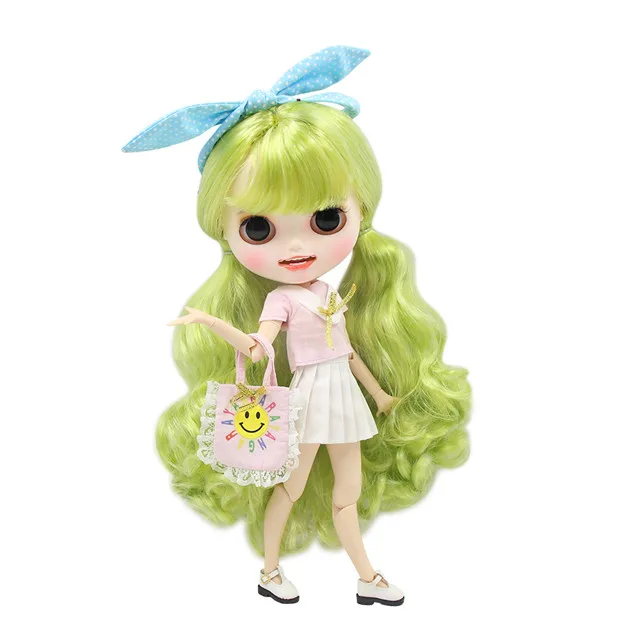 ICY factory blyth кукла на заказ кукла 1/6 bjd белая кожа суставное тело, новое матовое лицо открытый рот закрытые глаза - Цвет: G