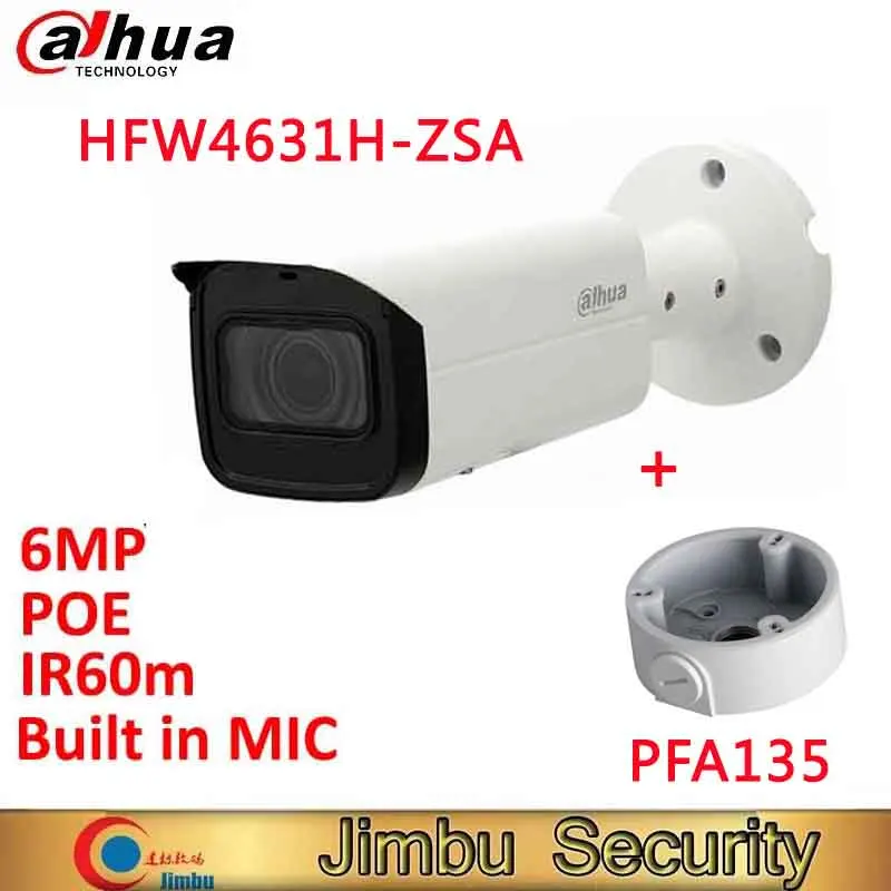 

Dahua Outdoor IP Bullet Camera 6MP IPC-HFW4631H-ZSA CCTV Camera Video Surveillance System SD Card Slot With Bracket IP67