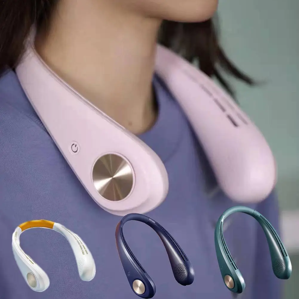 Мини вентилятор на шее безлопастной Портативный Бесшумная зарядка Тип немой для