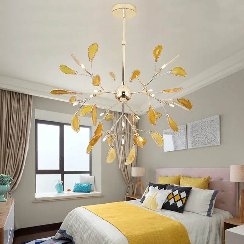 

Скандинавские современные светодиодный Люстра гостиная, спальня ресторан декоративный подвесной светильник освещения MJ1201