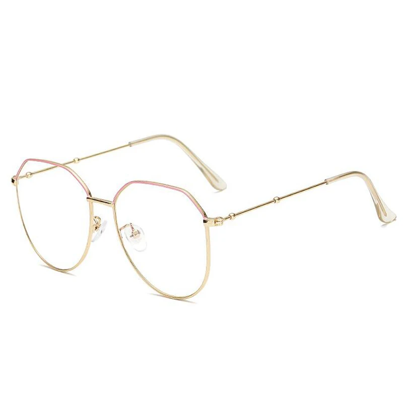 

Women Polygon Metal Big Frame Finished Myopia Eyeglasses Men Vintage Prescription Optical Glasses Decorative Eyewear -1.25 -1.50