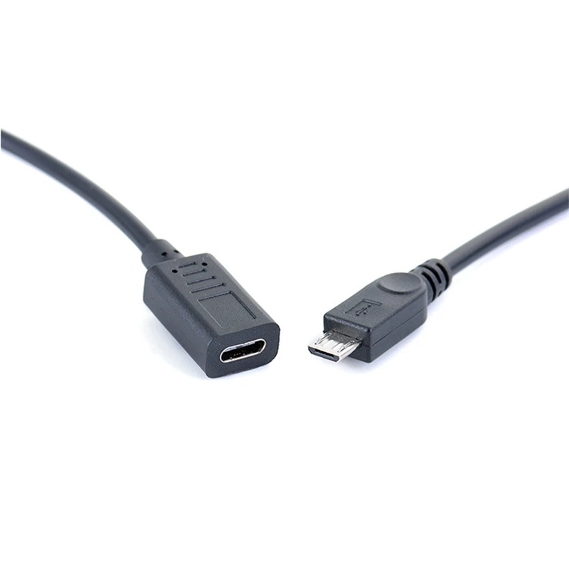 

USB 3.1 Type C мама к micro USB 2,0 micro Male Кабель питания для синхронизации данных шнур 0,25 м 25 см