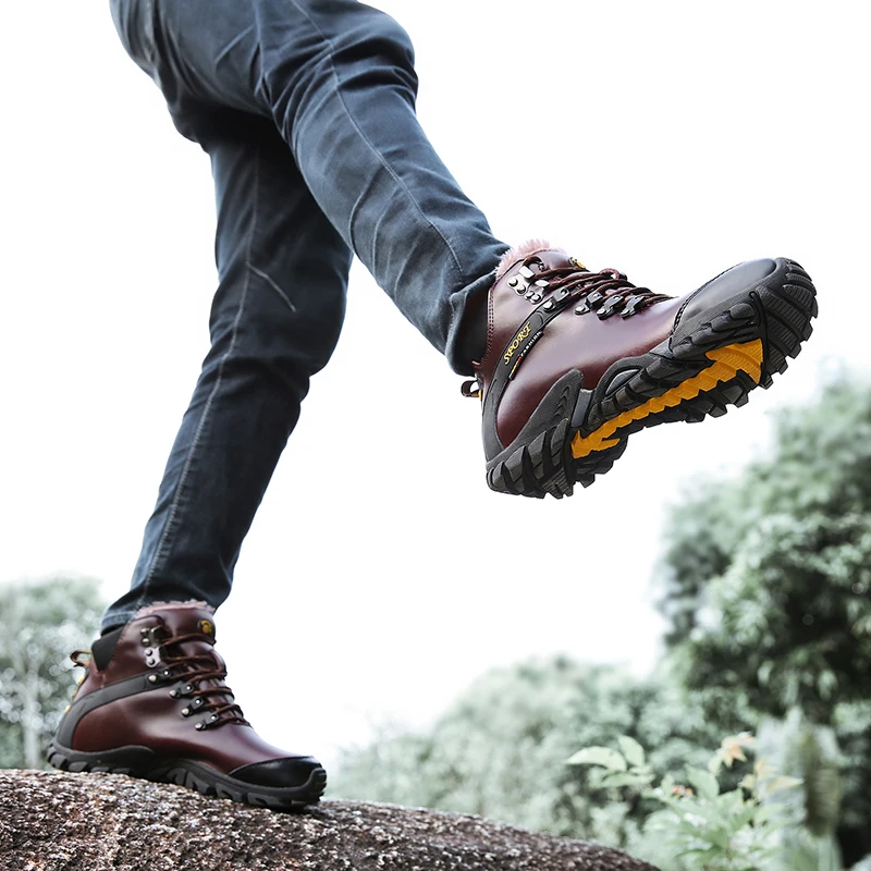 Men Boots Winter Men Shoes New Lace Up Warm Fur Flock Male Sneakers Winter Ankle Boots Men Winter Boots New