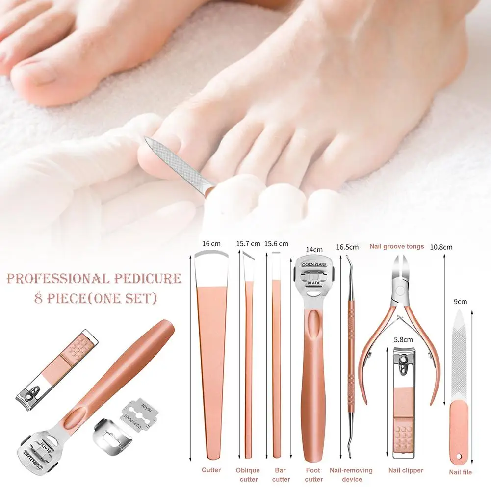 Nail Pedicure Set Stainless Steel Manicure Kit Care Tool For Dead Skin Callus Removal Nair Tools |