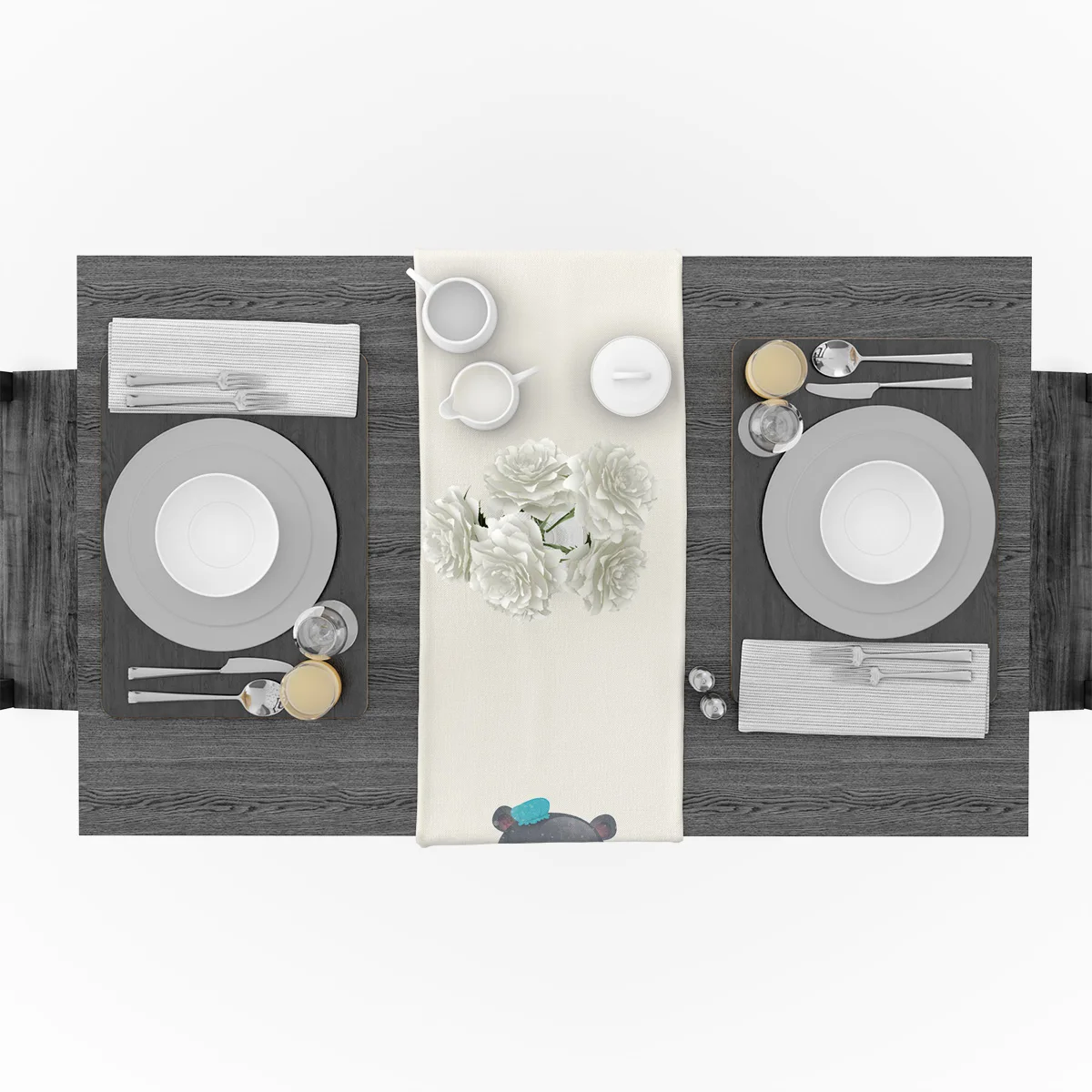 Хиппопотамус для купания животных Тема скатерти украшения праздники винтажная