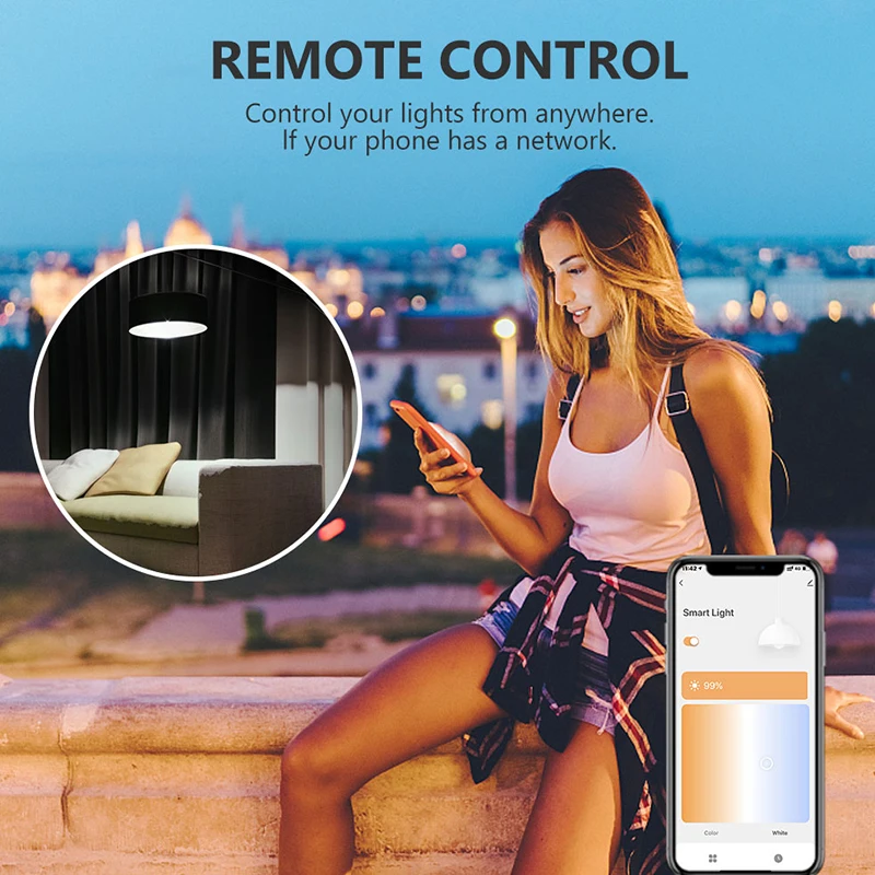 

Tuya Zigbee 10W Smart Light Bulb E27 LED RGB Lamp Work with Alexa/Google Home 220-240V RGB+White Dimmable Timer Function Bulb