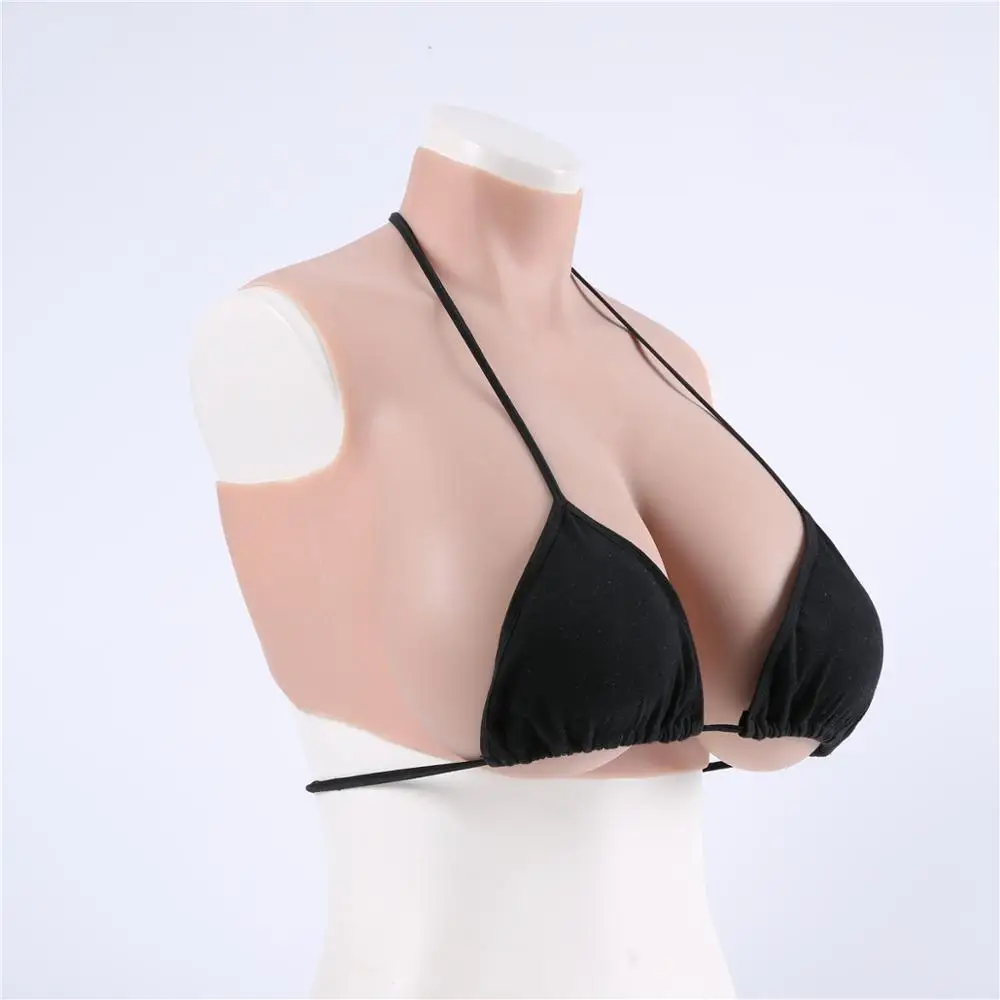 

H-Cup 4550g Silicone Fake Breast Realistic Silicone Breast Forms Strap Fake Boobs False Breasts Bust Enhancer for Crossdresser