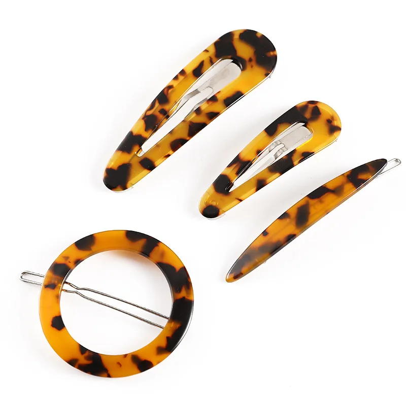 

Acetic Acid Sheet Marble Acrylic Hair Clips Geometric Hair Pins Leopard Women Hair Acccessories Barrettes