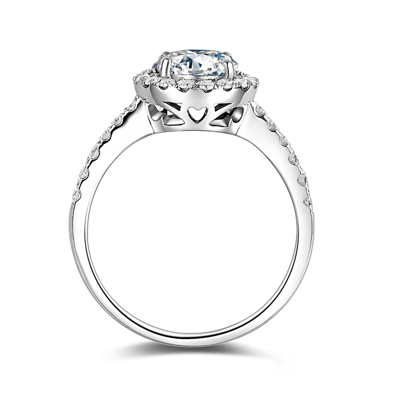 BOEYCJR 925 серебро 0.5ct/1ct/2ct/3ct F цвет Moissanite VVS обручальное свадебное кольцо с бриллиантом с национальным сертификатом для женщин