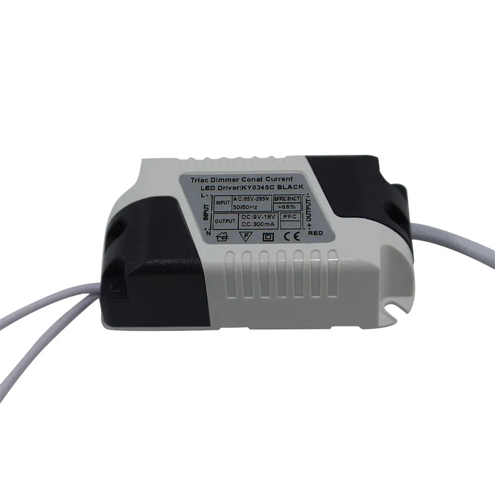 Черный + белый трансформатор постоянного тока светодиодный электронный