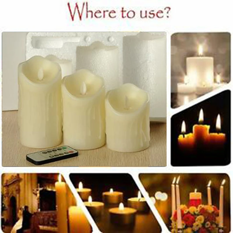 Led Electronic Remote Control Candle Light Wedding Home Decor Lamp Wishing Prayer Paraffin Christmas Party Events Birthday |