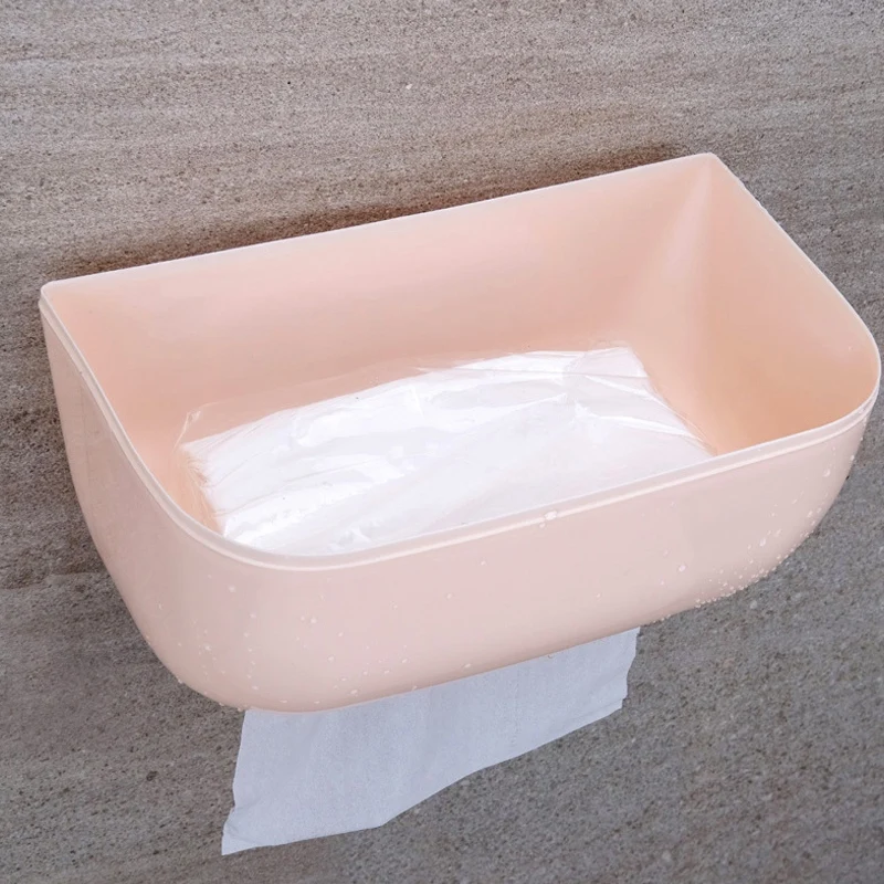 

Wall-Mounted Tissue Box Bathroom Waterproof Toilet Paper Holder Punch-Free