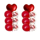 14 шт.лот Красное Сердце Конфетти шары комплект 18 дюймов красное сердце латекс Globos для свадьбы День Святого Валентина вечерние свадебные украшения
