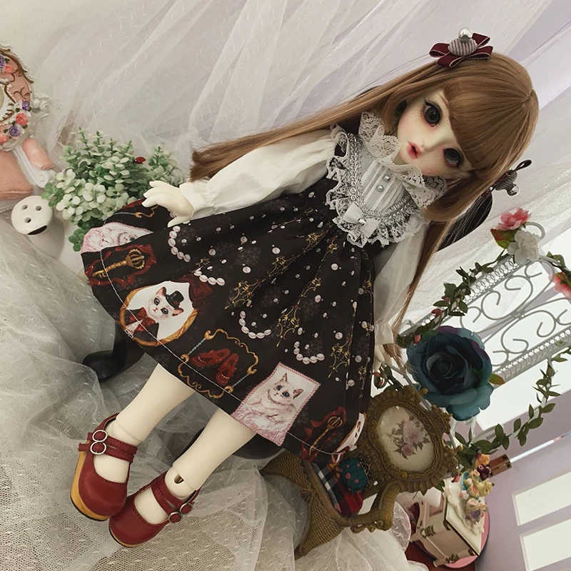 Одежда для куклы Blyth 1/6 платье принцессы с белым кружевным воротником 1/4 BJD SD кукла