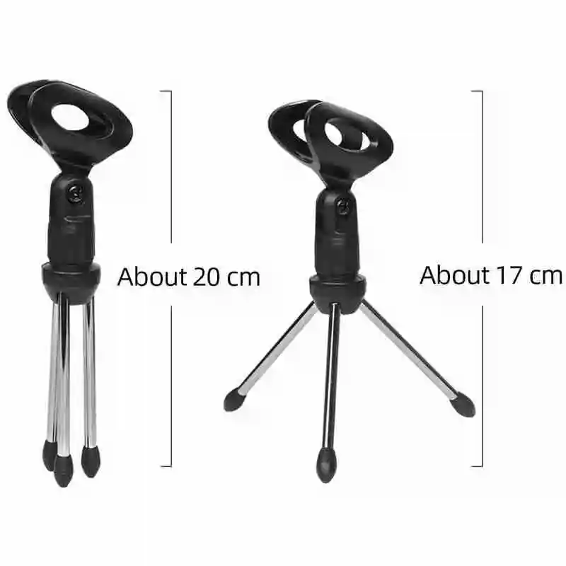 

Desktop Microphone Holder Foldable KTV Speaker Tripod For Karaoke Stand Mic Adjustable Clip R6H4
