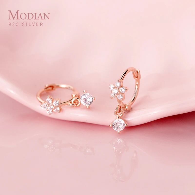 Modian 925 Стерлинговое Серебро ослепительный циркон AAA цветущая искусственная