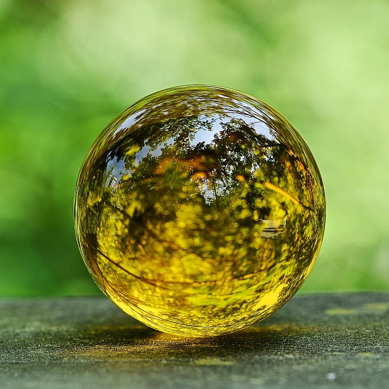 Янтарный 50 мм Хрустальный шар для медитации прозрачный шарик фотографии