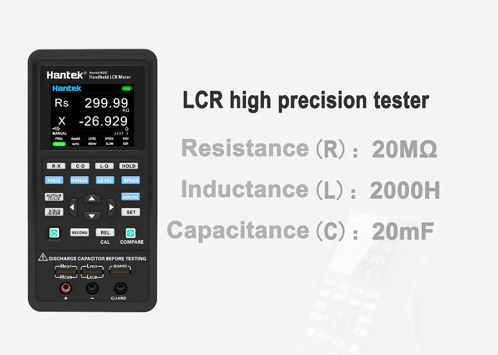 Цифровой Измеритель LCR Hantek1832C/Hantek1833C портативный ручной тестер индуктивность