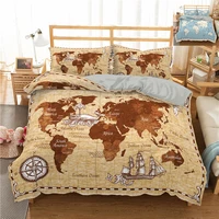 fashion world map home textiles 23pcs bedding set comforters sets bed set sheet pillowcase duvet cover sets polyester