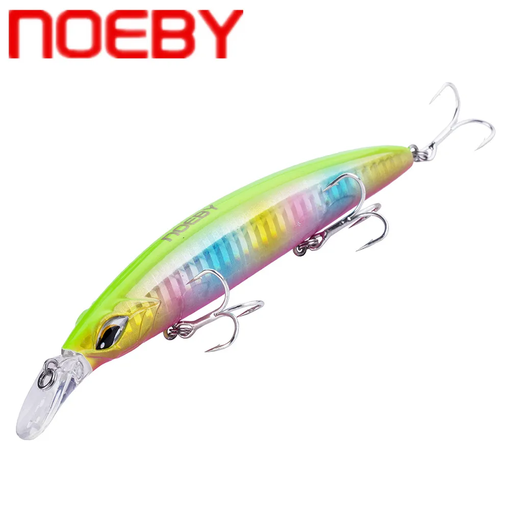 

NOEBY Floating Minnow Fishing Lure 110mm 19g 3D Eyes Treble Hooks Baits Iscas Artificial Pesca Leurre Fishing Wobblers Plastics