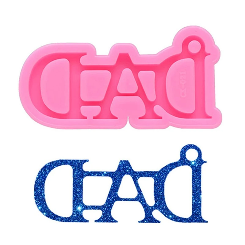 

DIY DAD Letters Keychain Mold Epoxy Resin Silicone Mould Craft DIY Necklace Charms Making Jewelry Pendant Clay Moulds