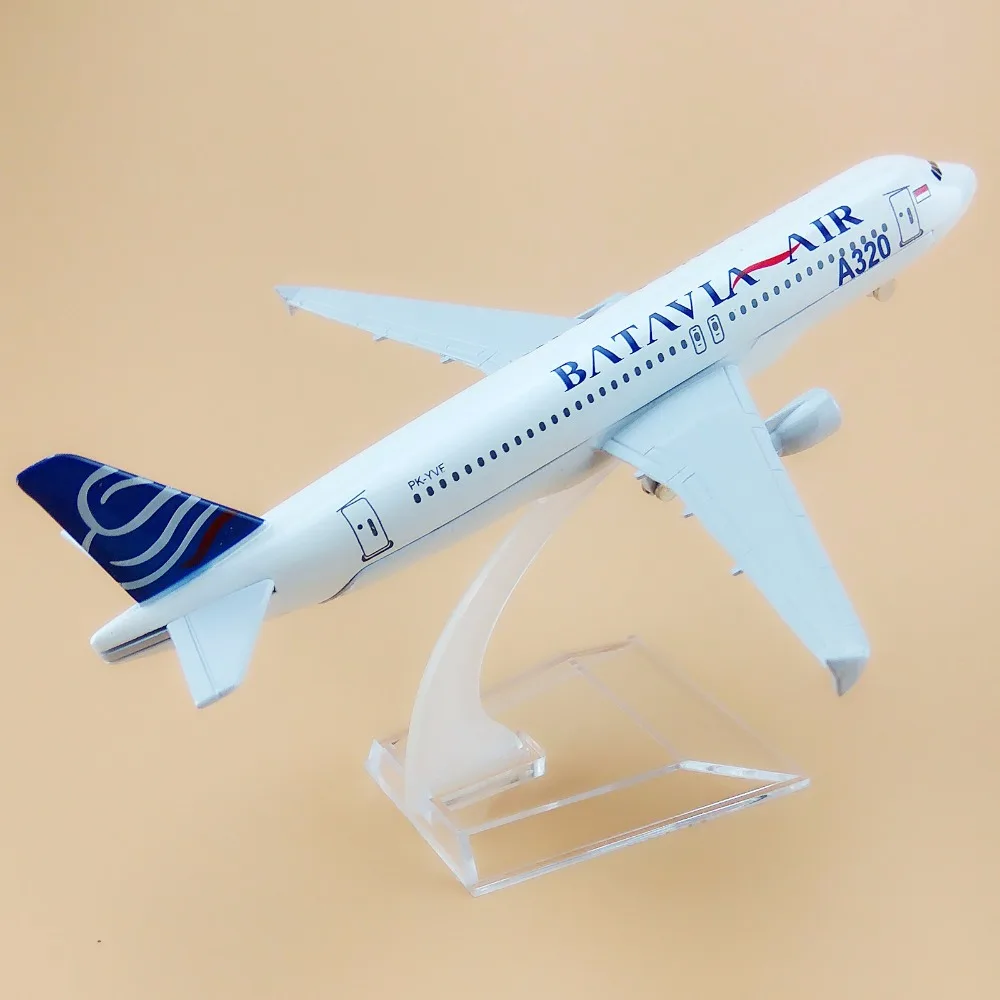 16 см Batavia Air A320 Airbus 320 Airways Airlines металлический сплав модель самолета литье под