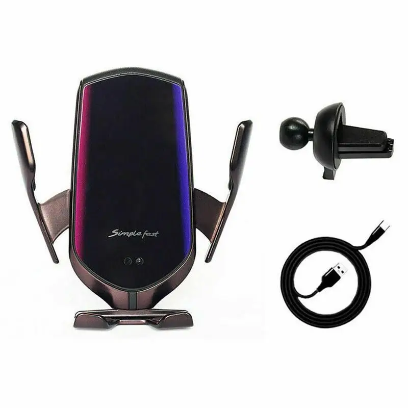 

R2 car wireless charger automatic clamping type can phone sensor mobile car phone clamp holder charger infrared holder S1H5