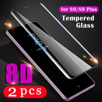 2pcs cover for samsung galaxy s20 ultra s10 lite s10e s9 s8 plus s7 edge tempered glass protective film phone screen protector