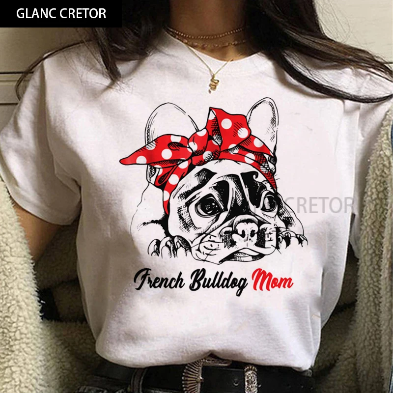 

Bulldog top tees femme ulzzang graphic tees women doggy print grunge t shirt tshirt aesthetic