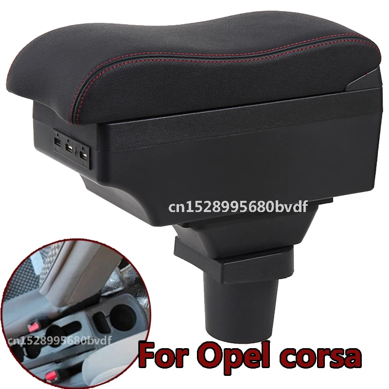 

Подлокотник для Opel corsa, двухслойная Центральная пепельница с USB-зарядкой