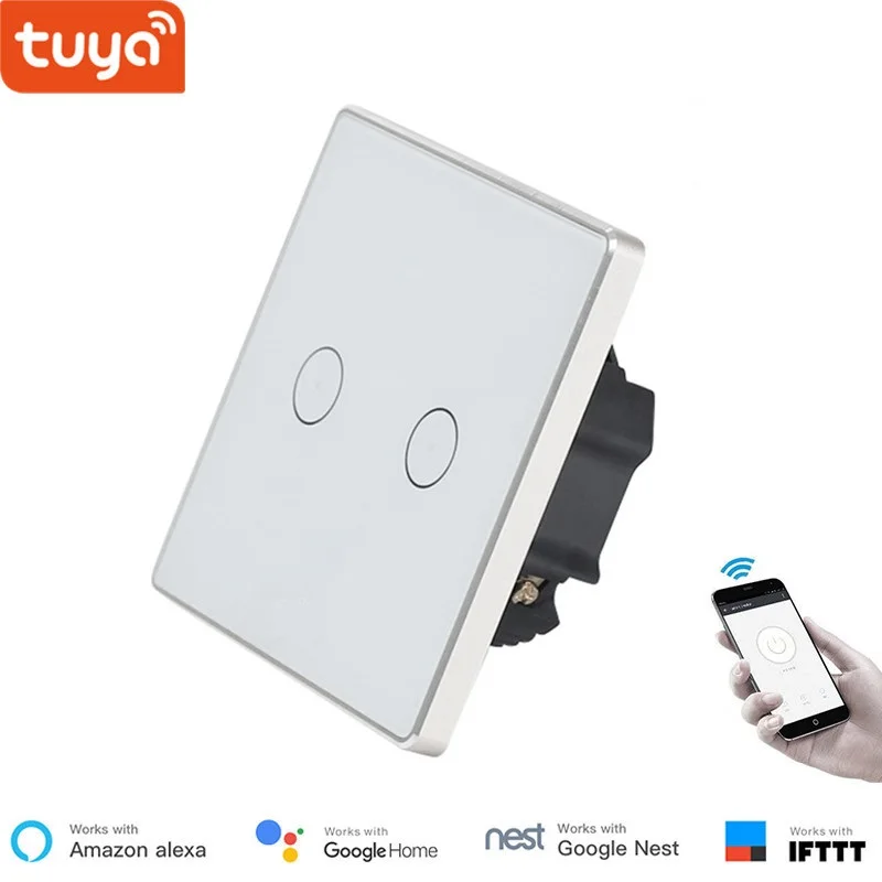 Tuya Smart Zigbee UK сенсорный настенный выключатель 1/2/3 Gang светильник переключатель