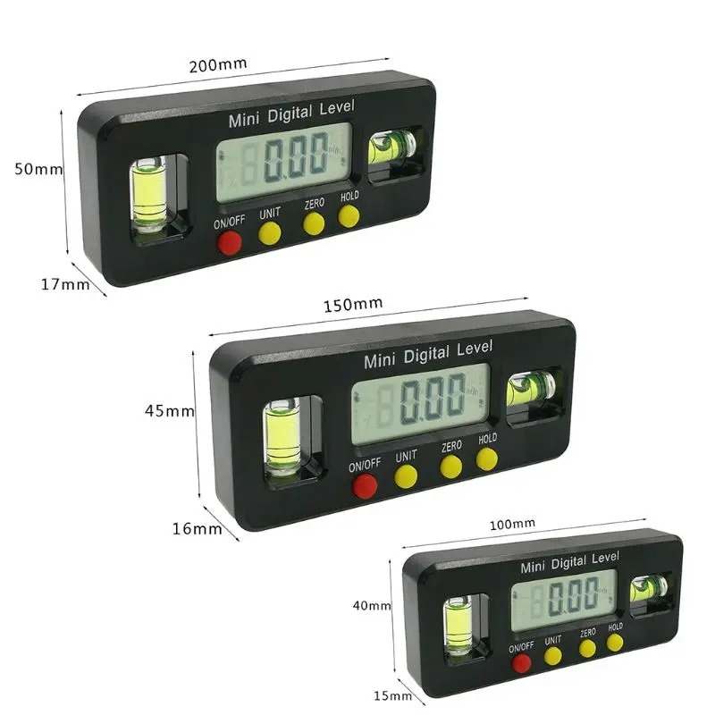 Цифровой мини транспортир угломер инклинометр электронный уровень с