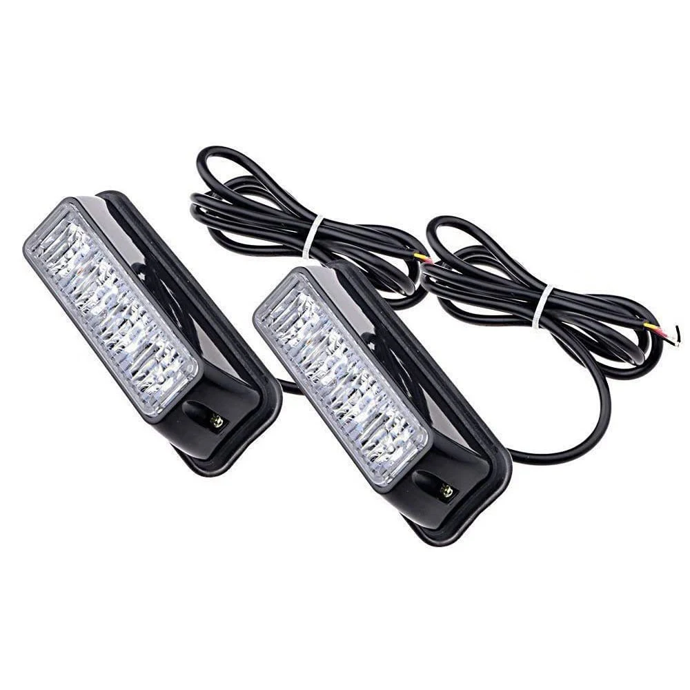 (2 шт./лот) DC12V 24V 4-LED белый и янтарный автомобиль грузовик фургон боковой