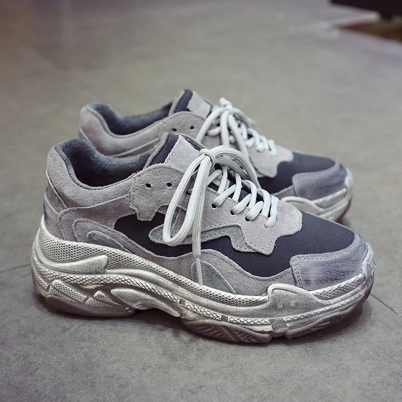 Dad Sneakers Women Casual Trainers Women Flats Platform Sneakers Women Dirty Shoes Breathable Women Chunky Sneakers Femme Basket