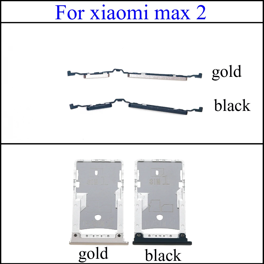 Держатель лотка для sim карт YuXi боковые кнопки крышка питания Xiaomi MAX 2 mi max2