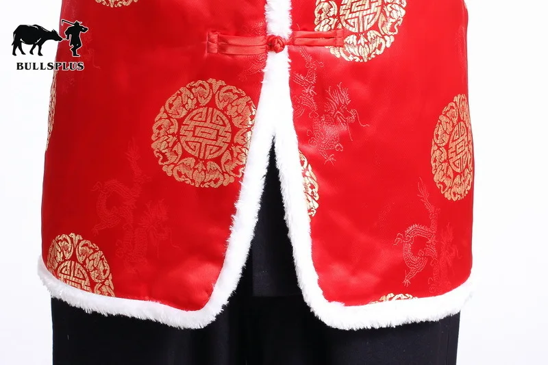 Китайский новогодний костюм Тан китайский красный топ Ципао традиционная