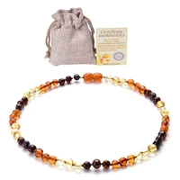 baltic sea raw ore natural amber baby beaded necklace children baby teething beads necklaces for jewelry health environmental