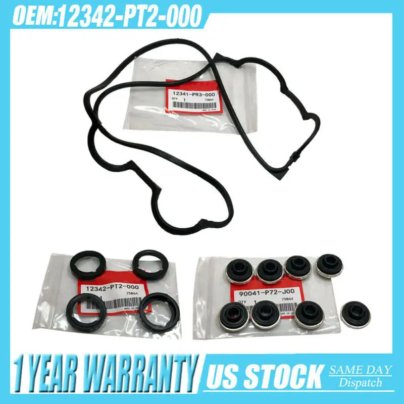 OEM комплект прокладок клапанной крышки, подходит для Acura Honda DOHC V-TEC ITR b-серии 12341-PR3-000 12342-PT2-000 90442-P72-J00