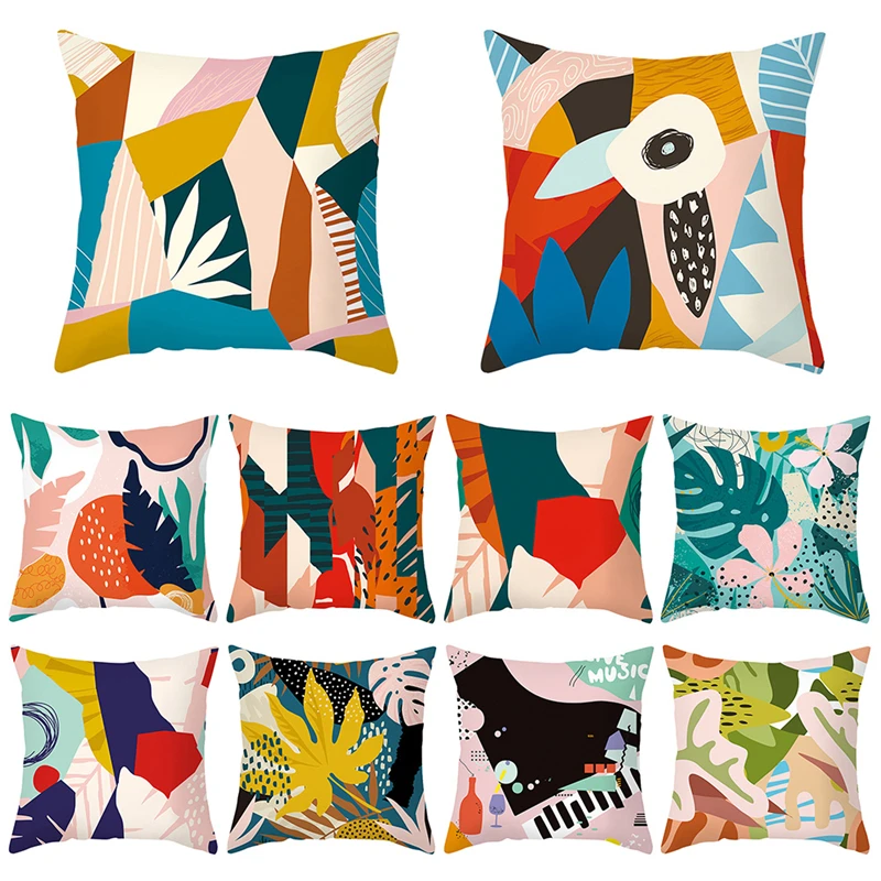 Наволочки Fuwatacchi с абстрактным рисунком листья дерева животные фото наволочки