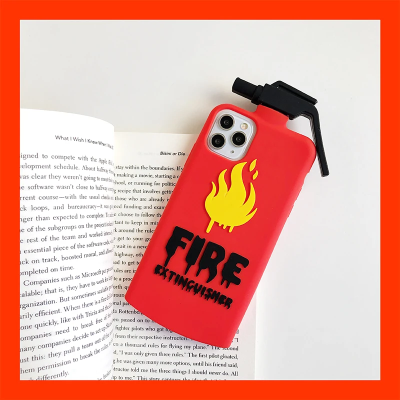 

Fire Extinguisher 3D Cartoons Silicone Soft TPU Phone Case For iPhone 12 Mini 11 Pro Max X XS MAX XR 7 8 plus 2020 SE Back Cover