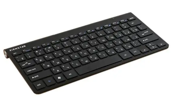 Русская буква ультра тонкая 2,4G Беспроводная клавиатура мышь для MACBOOK, ноутбука, tv BOX компьютера ПК, Smart tv с USB донглом - Цвет: Black Keyboard