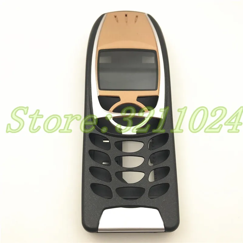 Black Для Nokia 6310i чехол Корпус 6310 батарея Дверь средняя рамка Передняя рамка Замена части(без клавиатуры)+ логотип - Цвет: Black