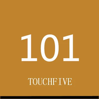 TOUCHFIVE 168 цветов одиночные художественные маркеры Кисть ручка эскиз на спиртовой основе маркеры двойная головка манга ручки для рисования товары для рукоделия - Цвет: 101-yellow ochre