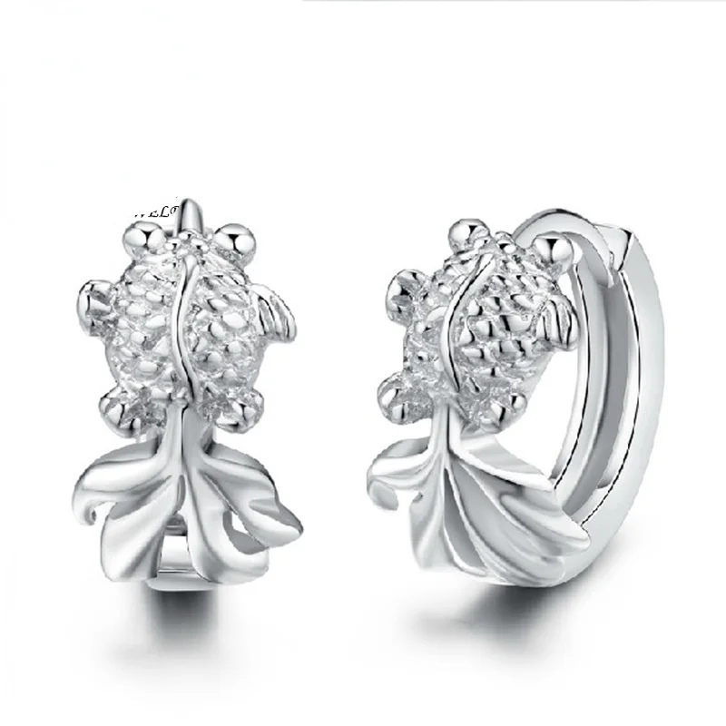 

Женские серьги с маленькой рыбкой, серьги из серебра 925 пробы, креативные Роскошные ювелирные изделия