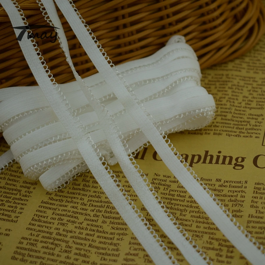 Кремово белые эластичные ленты #1540 для нижнего белья штанов бюстгальтеров