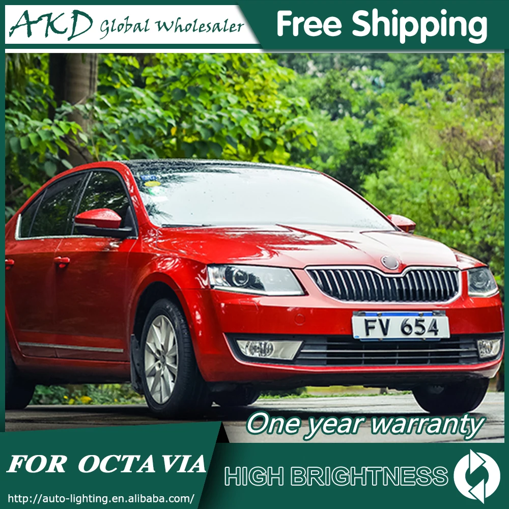 Фары для автомобиля Skoda Octavia 2015-2017 DRL дневные ходовые огни фары светодиодные